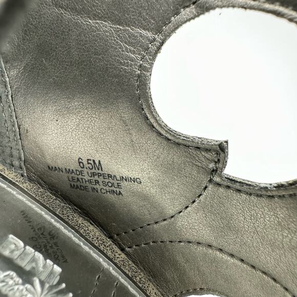 Gianni Bini Merilee Silver Metallic Rhinestone Stiletto Heel Open Toe Shooties - Picture 8 of 9